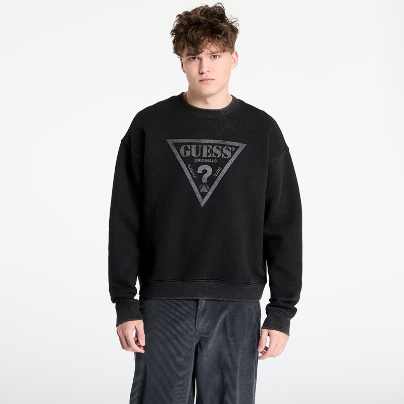 Guess Originals Mikina GUESS Go Vintage Triangle Crewneck Jet Black 63540987