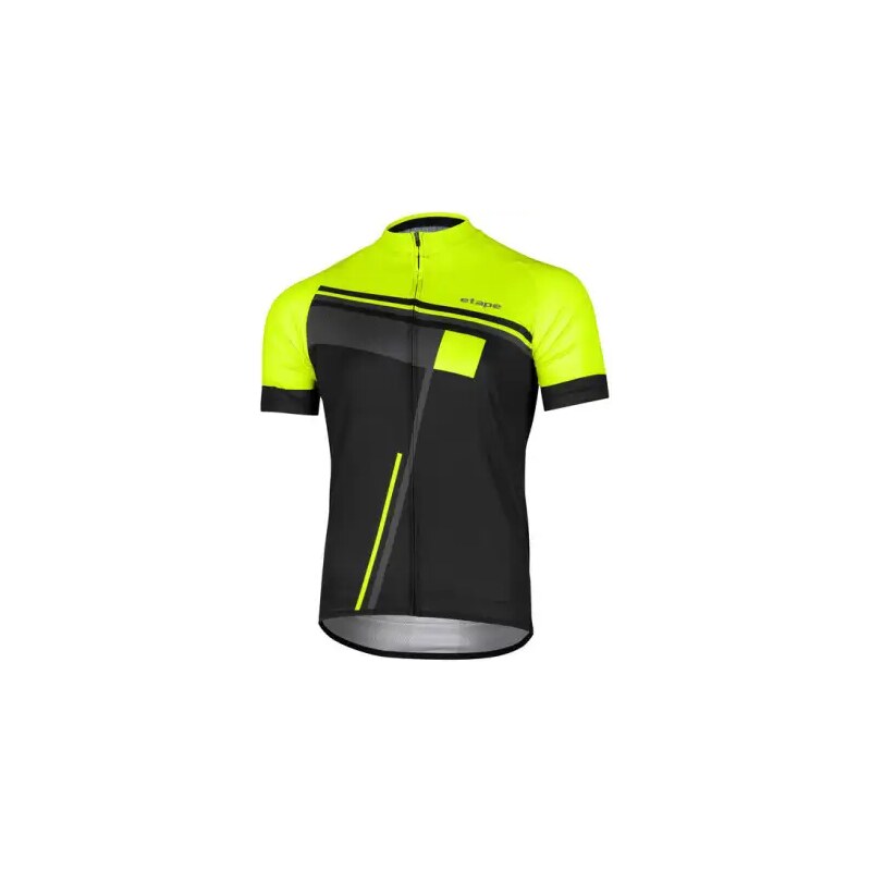 Etape Cube pánsky dres krátky rukáv čierna/žltá fluo vel. XXL 63541022