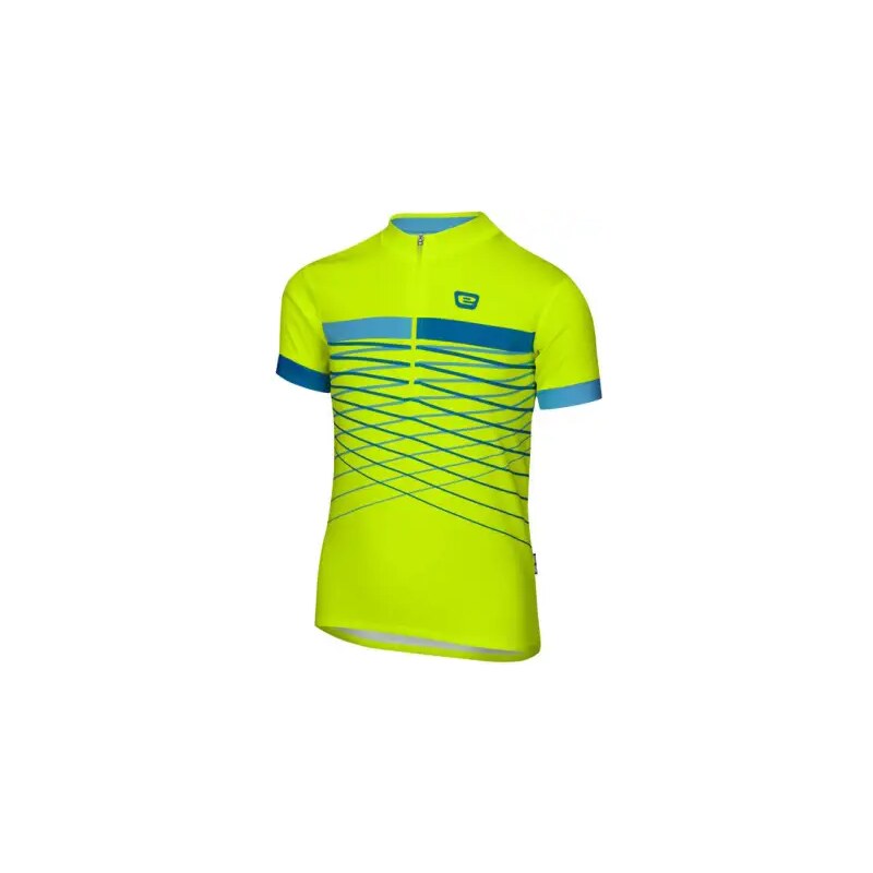 Etape Lucky detský dres krátky rukáv žltá fluo/modrá vel. 128-134 63541026