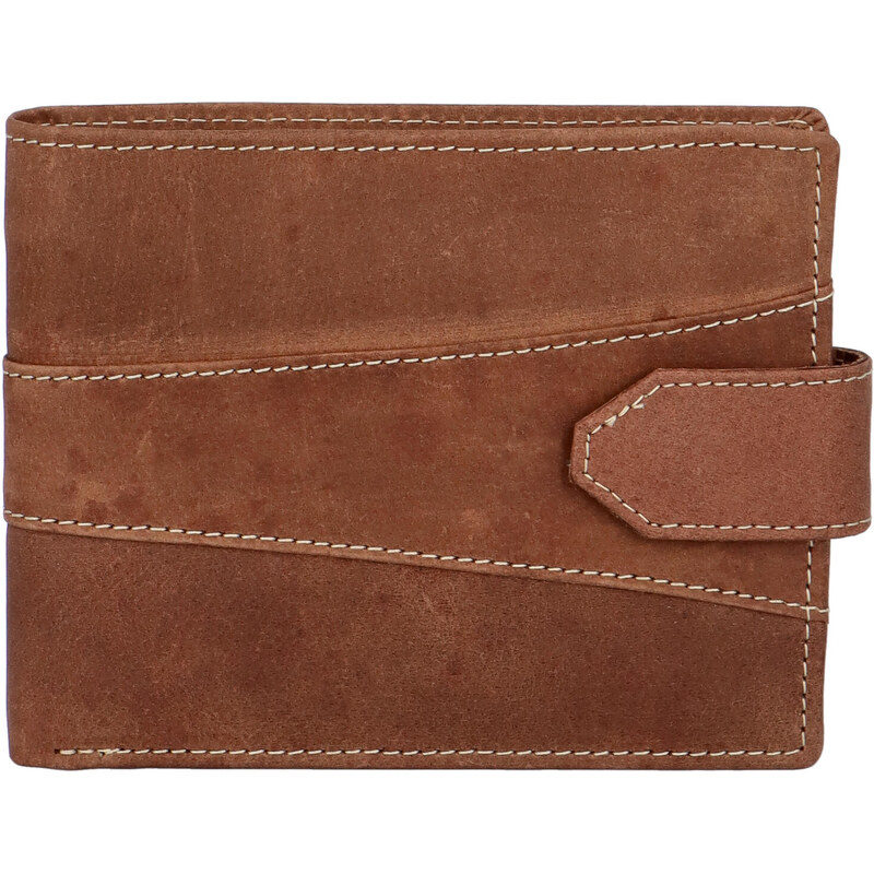 Pánska kožená peňaženka hnedá brúsená - Tomas Inrogo hnedá 37125244