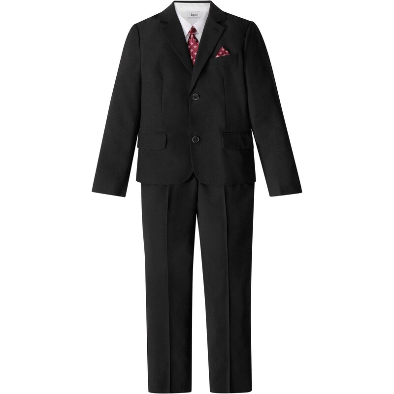 bonprix Oblek + košeľa + kravata (4-dielna súprava), farba čierna 44799262