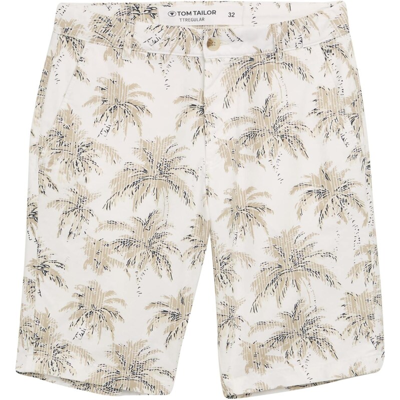 TOM TAILOR Chino nohavice tmavobéžová / námornícka modrá / šedobiela 63546013