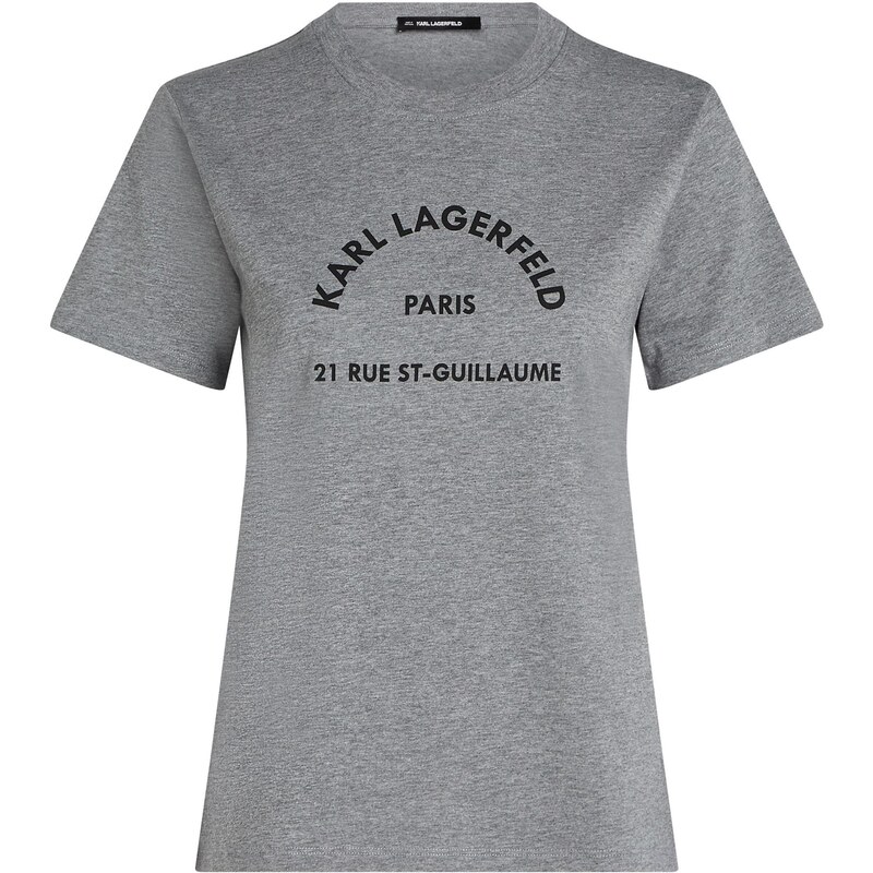 Karl Lagerfeld Tričko Rue St-Guillaume sivá melírovaná / čierna 63546030
