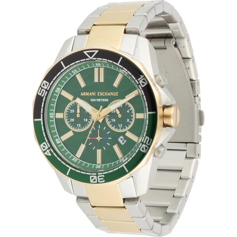 ARMANI EXCHANGE Analógové hodinky zlatá / smaragdová / strieborná 63546062