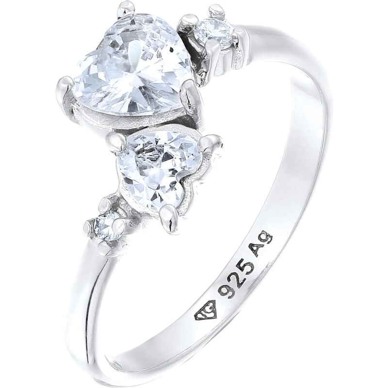 ELLI Prsteň Herz strieborná 63545972