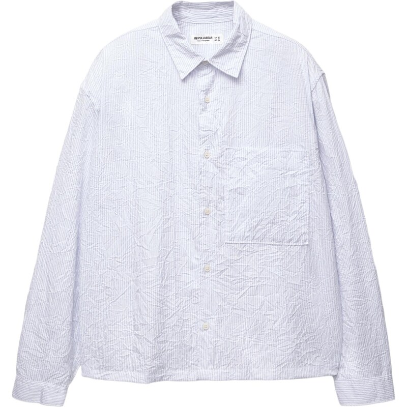 Pull&Bear Košeľa svetlomodrá / šedobiela 65877594