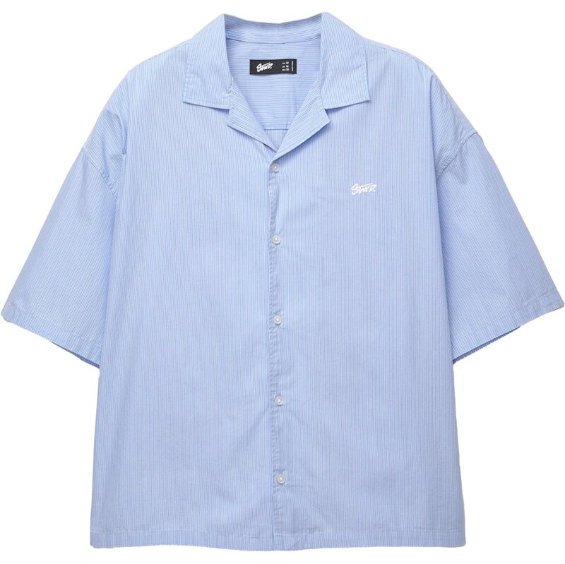 Pull&Bear Košeľa svetlomodrá / antracitová / biela 65877600