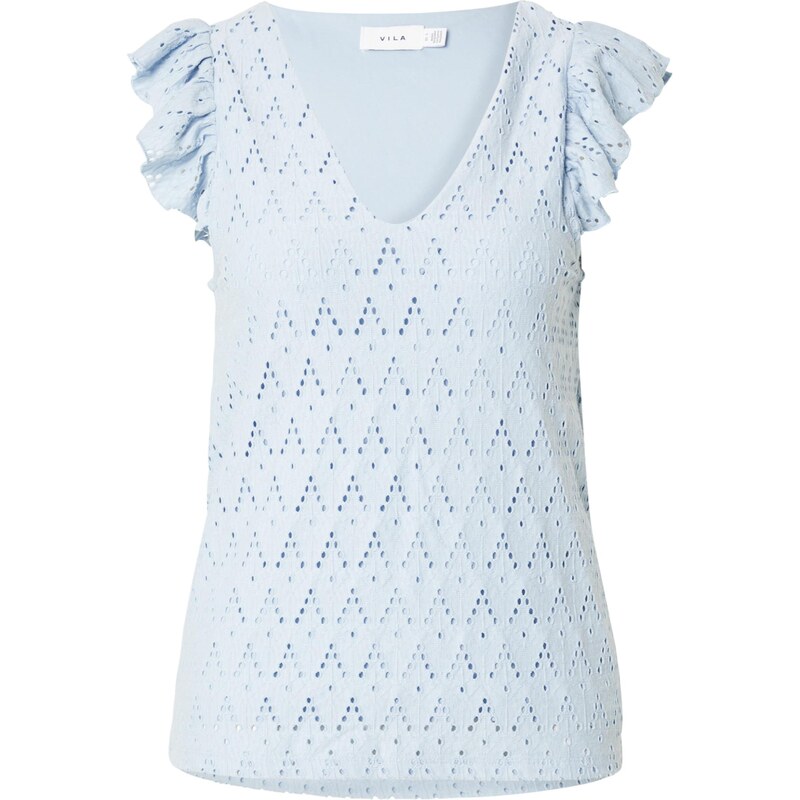 VILA Tričko VIAmalina svetlomodrá 63556478