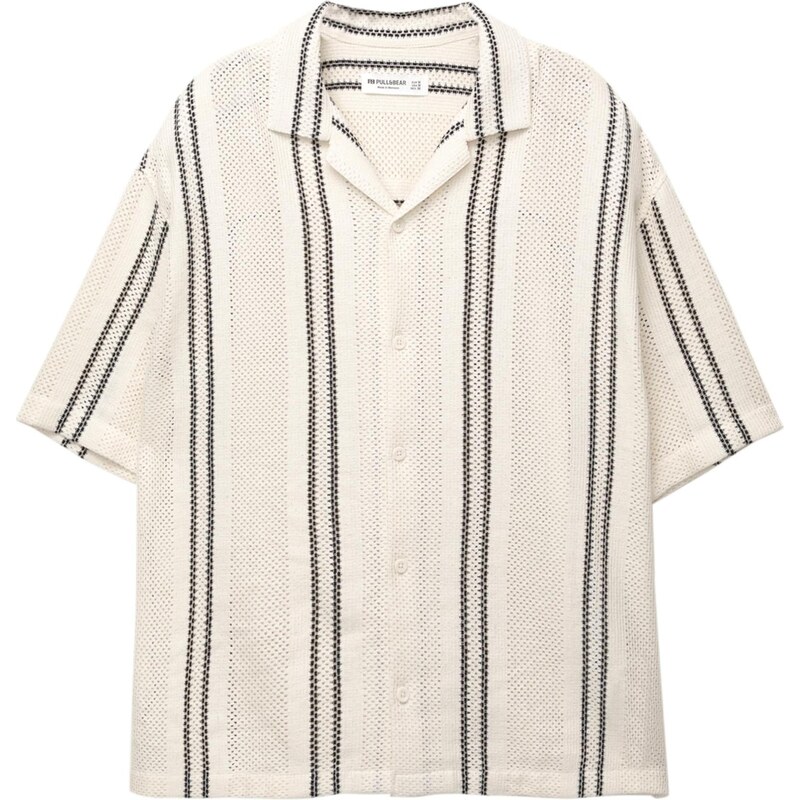 Pull&Bear Košeľa nebielená / čierna 65878256