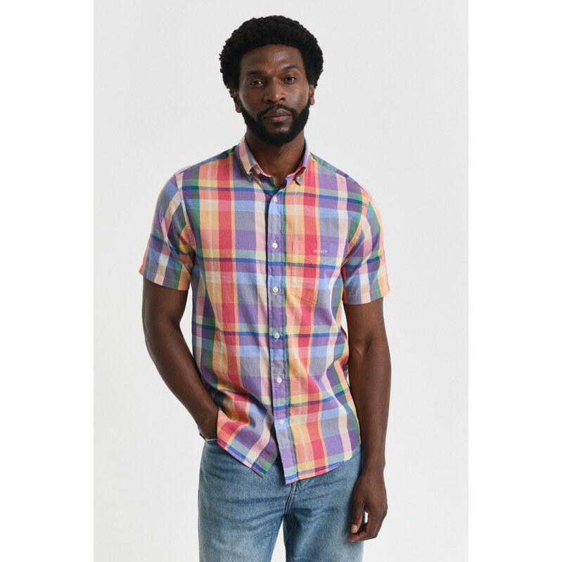 KOŠEĽA GANT REG INDIAN MADRAS SS SHIRT PEACHY ORANGE 63546451
