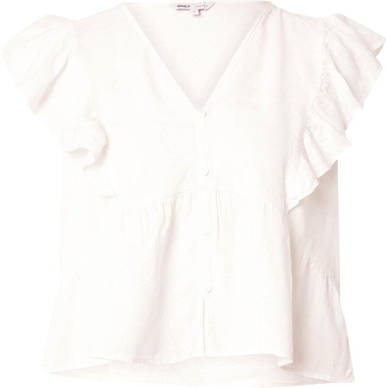 ONLY Blúzka ONLRian Flonce biela ako vlna 64168862