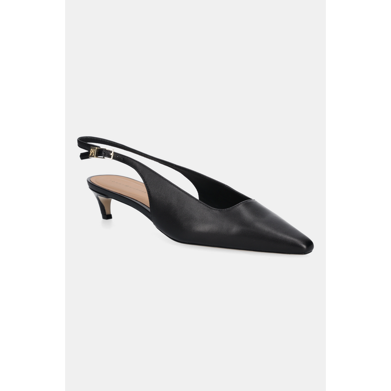 Kožené lodičky Tommy Hilfiger SQUARED TOE KITTEN SLINGBACK 63555918