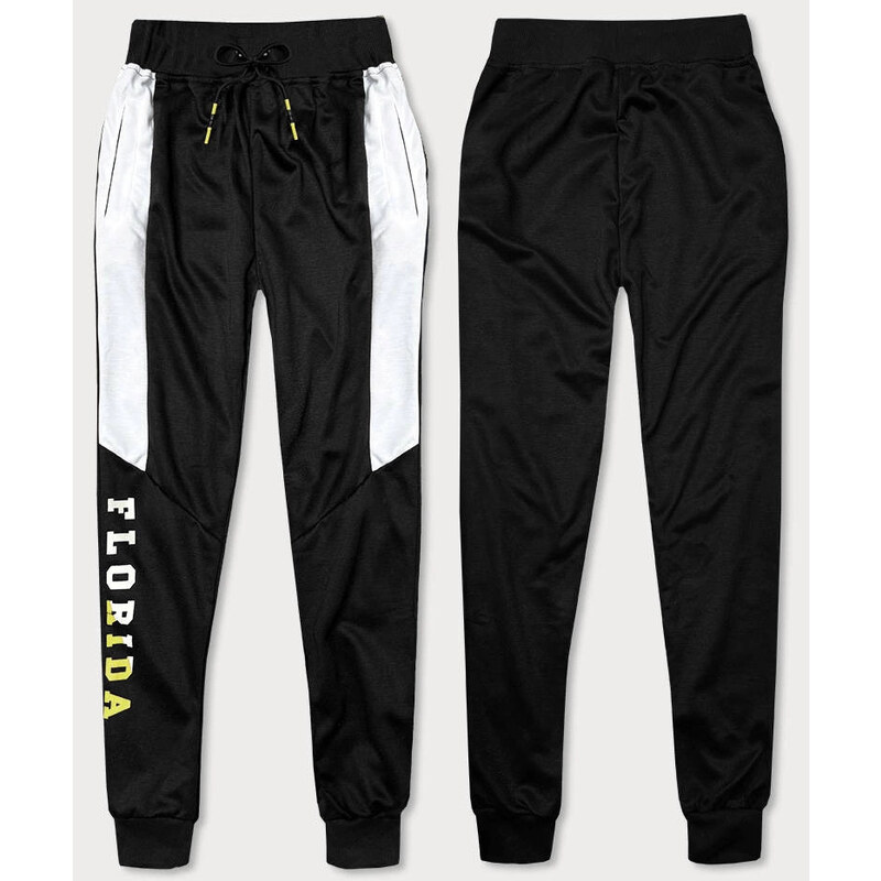 J.STYLE Čierne pánske teplákové nohavice (8K199) 41249516