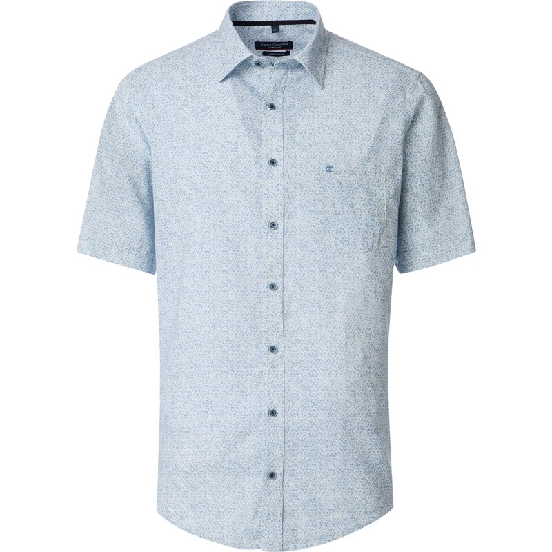 Pánska modrá ľanová košeľa s bavlnou CASA MODA casual fit 63525632
