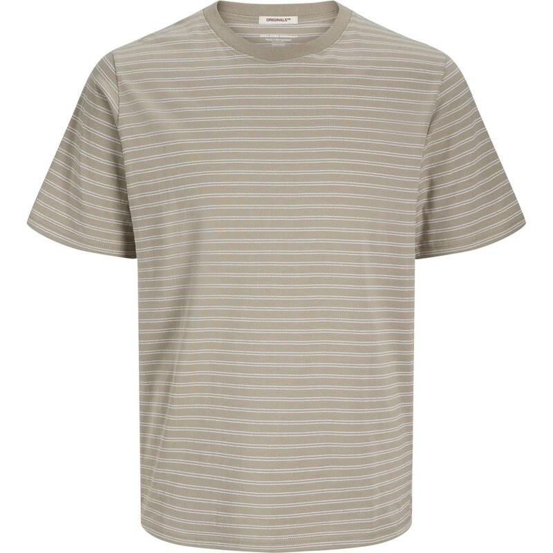 JACK & JONES Tričko JORCanggu sivobéžová / biela 63490740