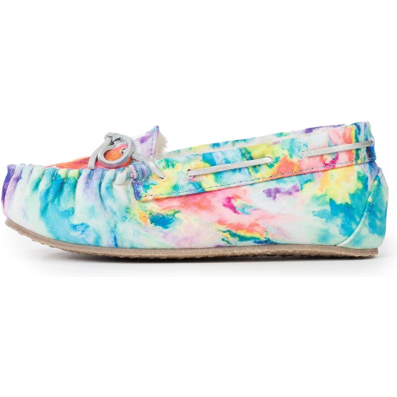 Minnetonka Poltopánky Cassie modrá / žltá / fialová / červená / biela 65642135