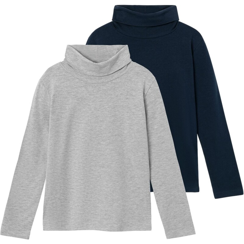 NAME IT Tričko Viggo námornícka modrá / sivá melírovaná 36011354