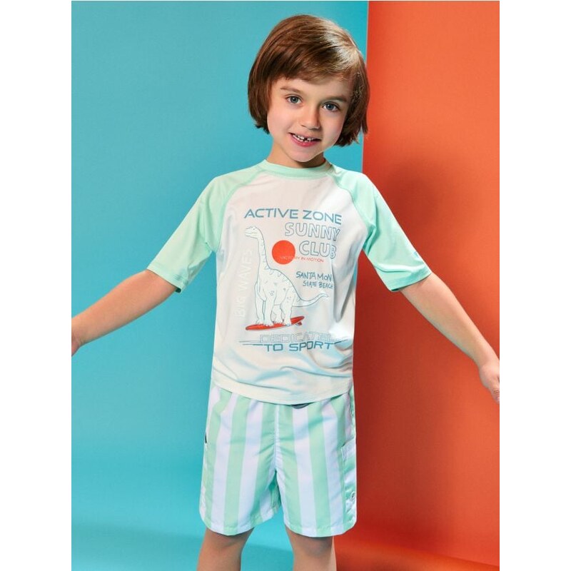 Sinsay - Šortky z rýchloschnúcej tkaniny Active - bledozelená 65761292