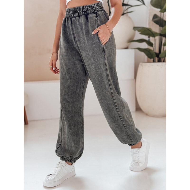 BASIC Sivé tepláky so širokými nohavicami DREY UY2021 52670800