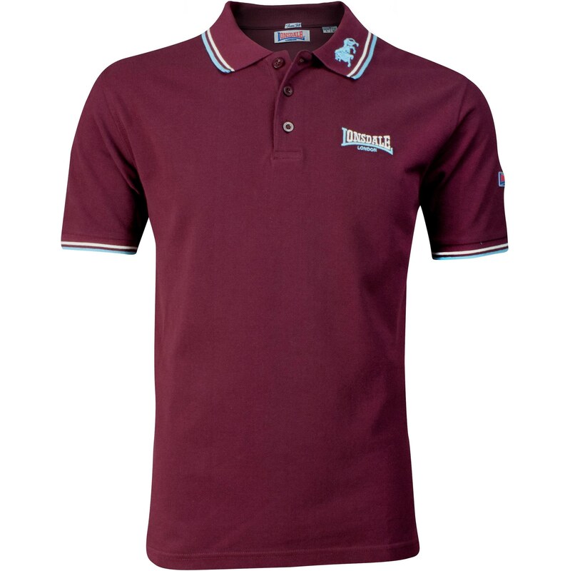 LONSDALE Tričko svetlobéžová / námornícka modrá / burgundská 63694382