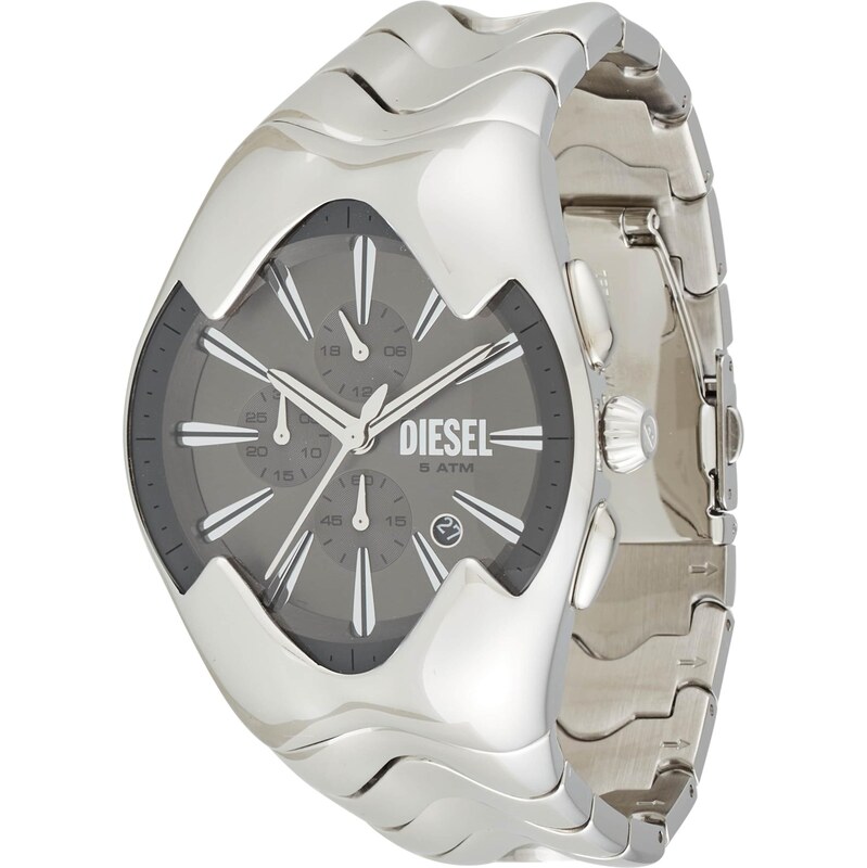DIESEL Analógové hodinky Mercurial tmavosivá / čierna / strieborná / 64890489
