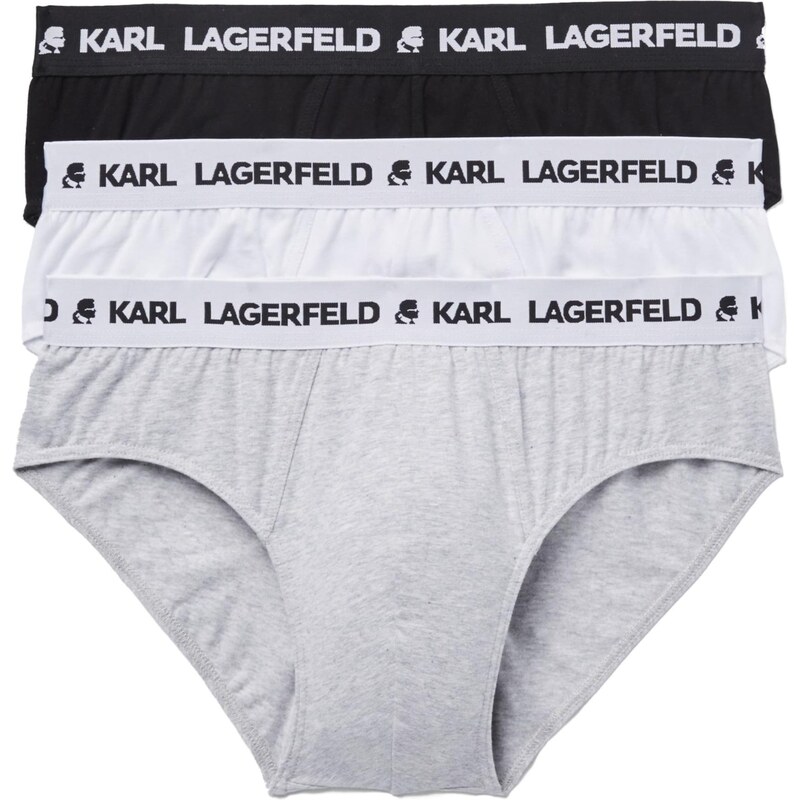 Karl Lagerfeld Nohavičky sivá / čierna / biela 63556411