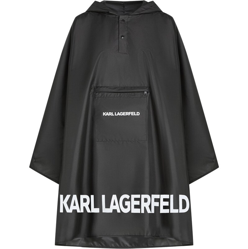 Karl Lagerfeld Funkčná bunda Essential čierna / biela ako vlna 63919550