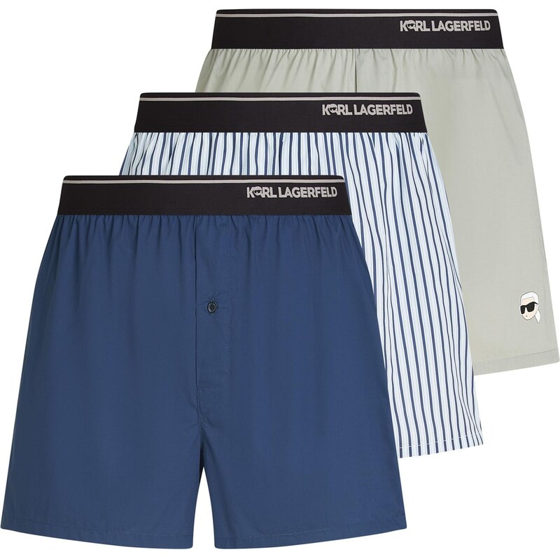 Karl Lagerfeld Boxerky Ikon tmavomodrá / sivá 63556426