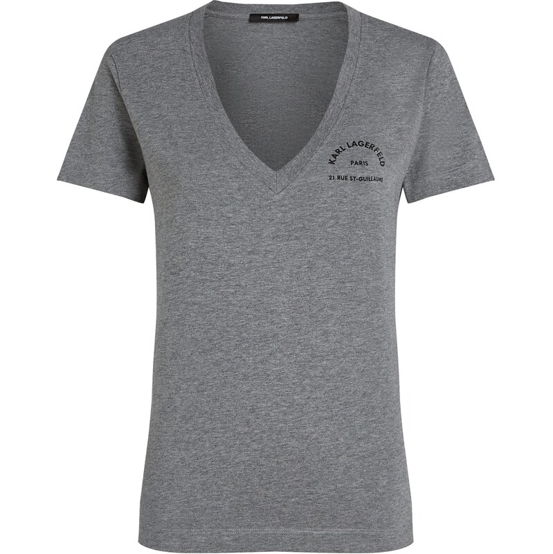 Karl Lagerfeld Tričko Rue St-Guillaume sivá / čierna 63556367