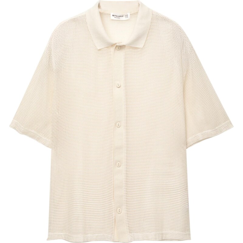 Pull&Bear Košeľa biela ako vlna 65878579