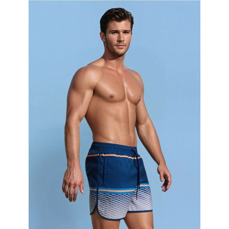 Sinsay - Plavkové šortky - tmavomodrá 65745602