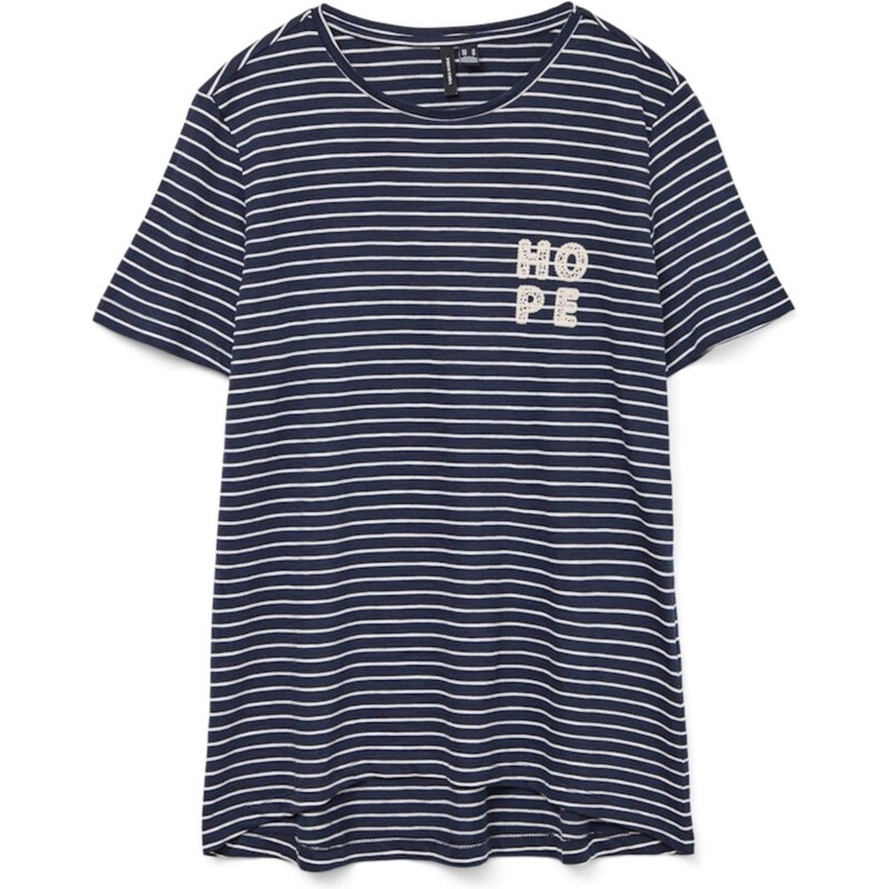 VERO MODA Tričko VMSIMONE námornícka modrá / biela 63570887