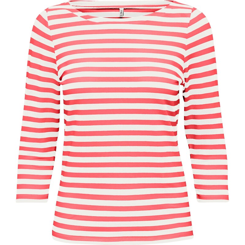 ONLY Tričko ONLFIFI malinová / biela 63570899