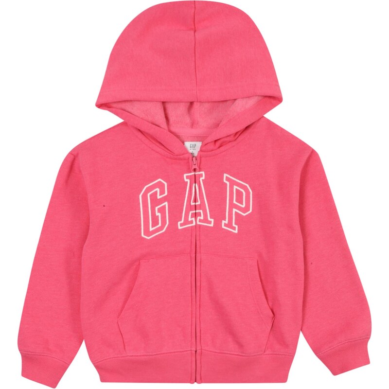 GAP Tepláková bunda HERITAGE ružová / biela 63571141