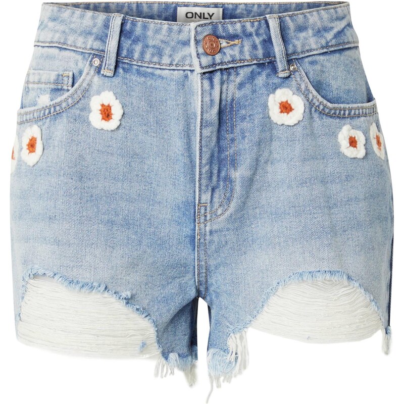 ONLY Džínsy ONLPacy modrá denim / oranžová / biela 63571189
