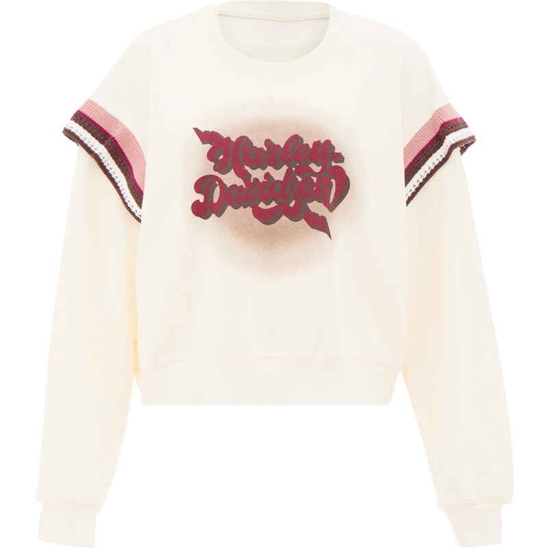 HOMEBASE Mikina čokoládová / svetloružová / bordová / biela 65870753