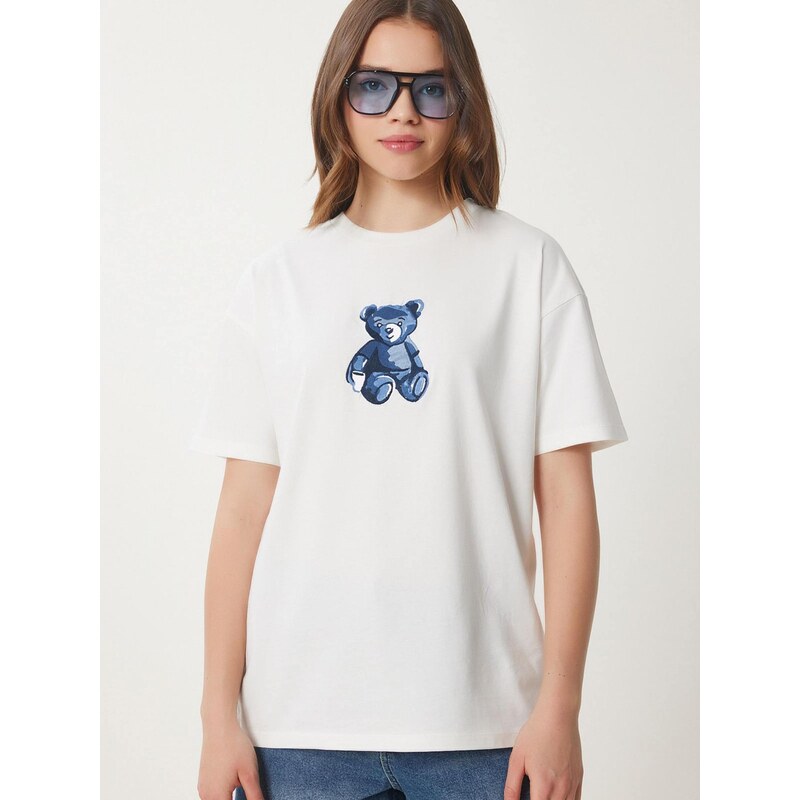 Happiness İstanbul Tričko nebielená / zafírová / opálová / svetlomodrá 66017834