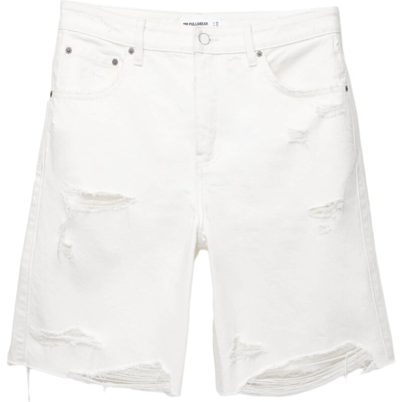 Pull&Bear Džínsy biely denim 64151970