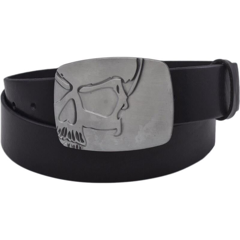 Mercucio Pánsky kožený opasok 740-40-118 čierny hladký Lebka 64508166