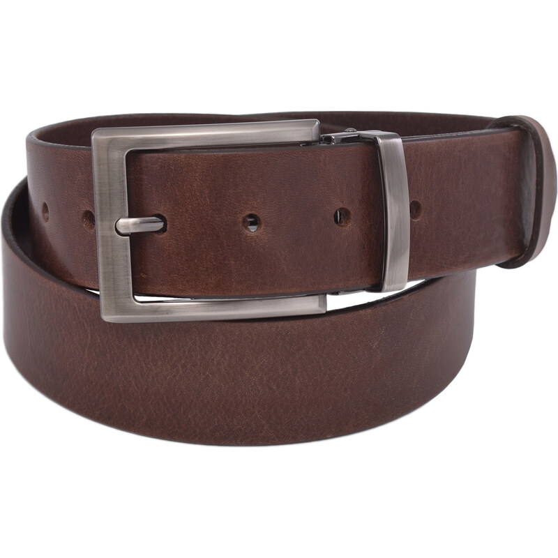 Mercucio Pánsky kožený opasok 740-40-120 tmavohnedý hladký 64508168