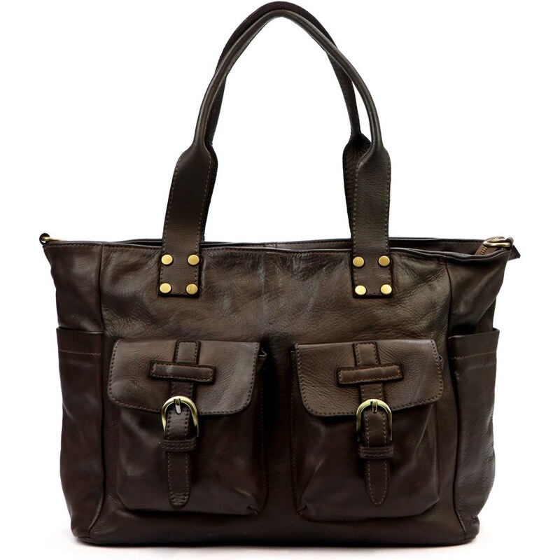 VS Dámská kožená kabelka Sofie tm. hnedá 63580911