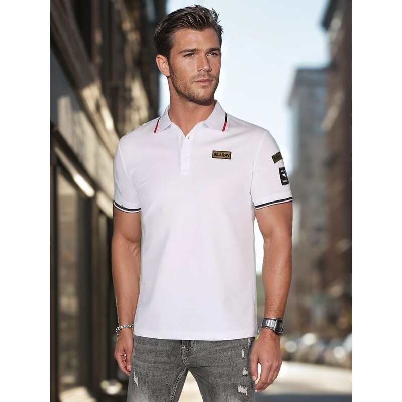 Dstreet Trendy biela pánska polokošeľa 63581049