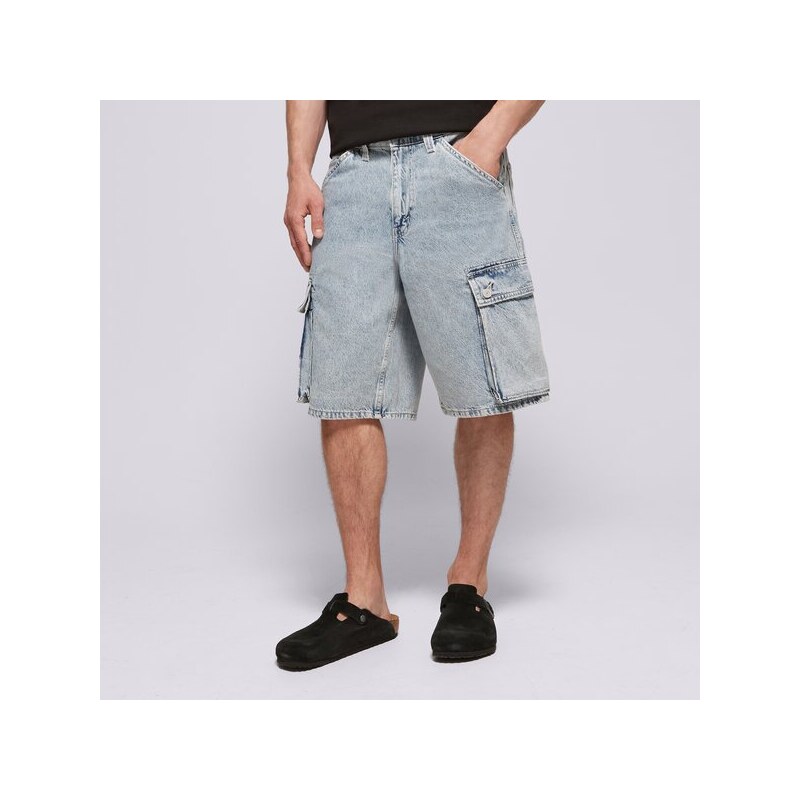 Levis Šortky 478 Baggy Cargo Shorts Light Indigo - Worn In Muži 63319690