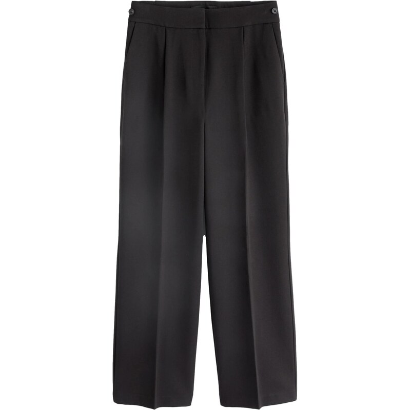 Next Plisované nohavice čierna 63664889