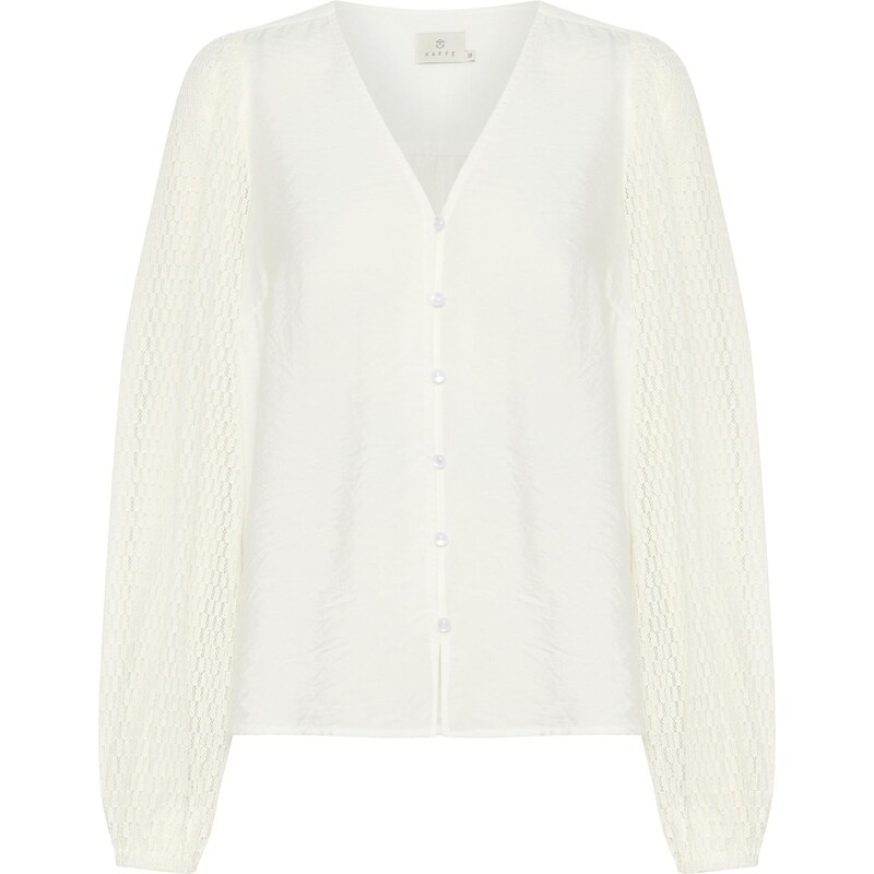 Kaffe Blúzka prírodná biela 64201318