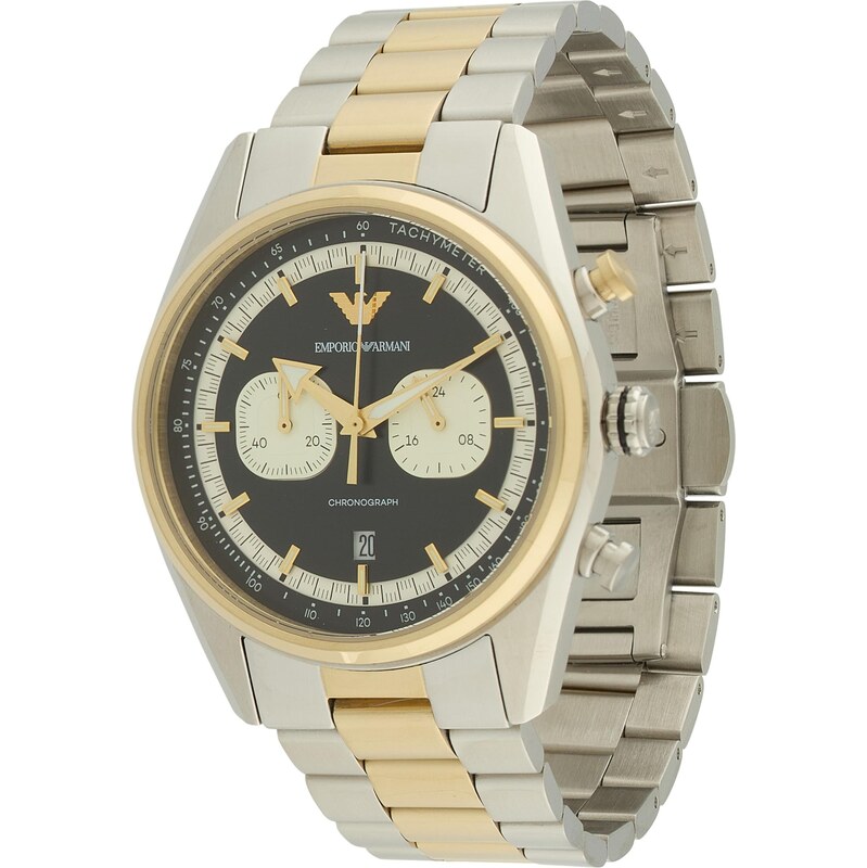 Emporio Armani Analógové hodinky zlatá / čierna / strieborná 64547593