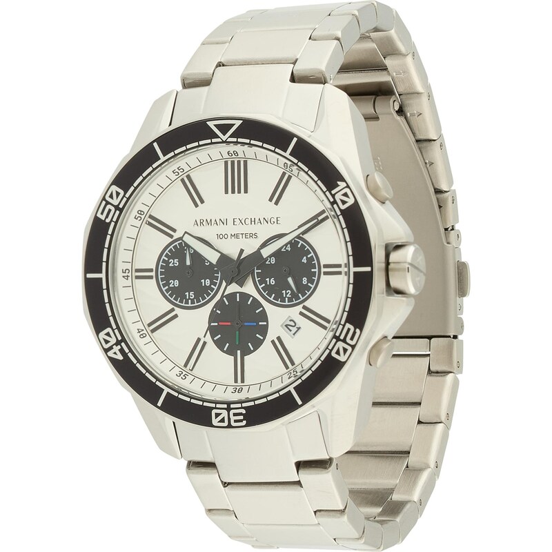 ARMANI EXCHANGE Analógové hodinky čierna / strieborná 63594628