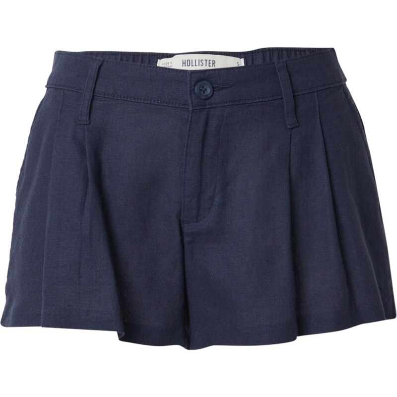 HOLLISTER Plisované nohavice námornícka modrá 65905336