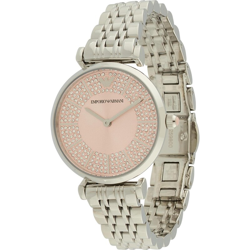 Emporio Armani Analógové hodinky rosé / strieborná / priehľadná 65878777