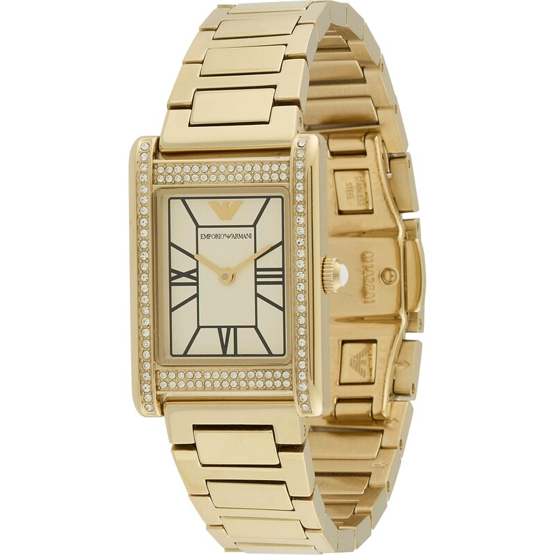 Emporio Armani Analógové hodinky zlatá / priehľadná / šedobiela 65878794